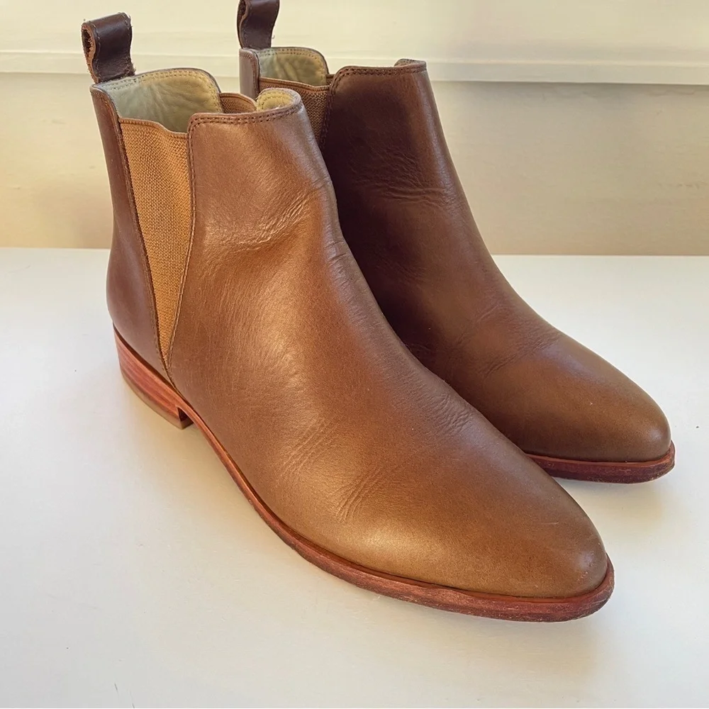 Nisolo Eva Everyday Chelsea Ankle Bootie Brown Water-resistent Memory Foam 7.5 - Picture 2 of 10